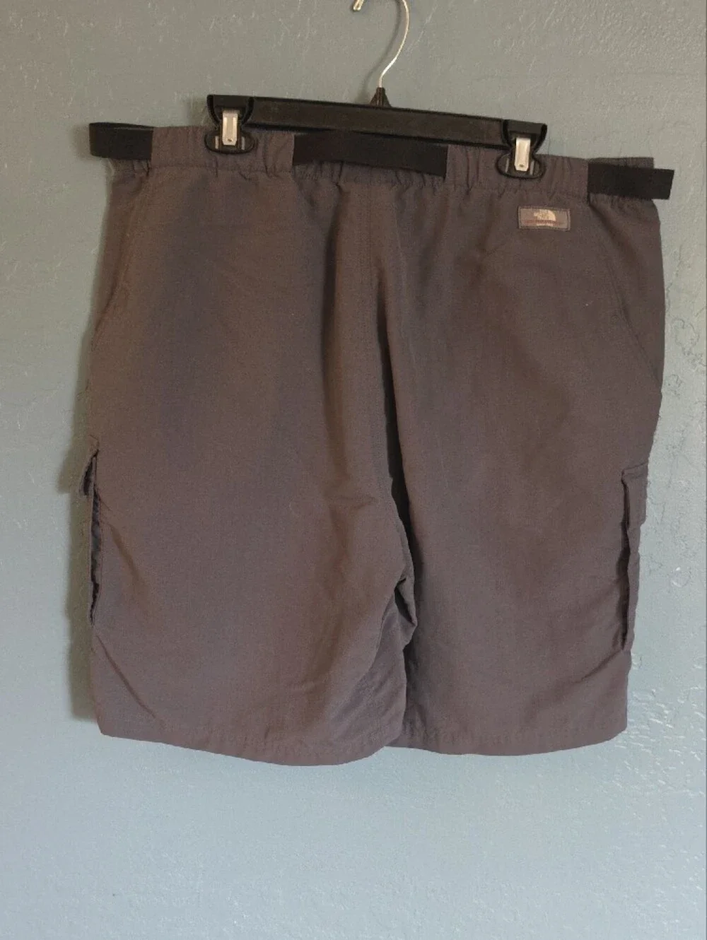 VTG The North Face Men's Charcoal Cargo Shorts with Belt